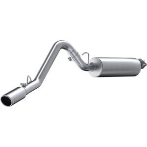 MBRP Aluminized Steel 2.5" Cat Back Single Side for 2000-2006 Jeep Wrangler/ Rubicon (TJ) Inline-4 2.5L, Inline-6 4.0L - S5500AL