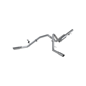 MBRP Aluminized Steel 3" Cat-Back, 2.5" Dual Split Side for 2009-2013 Chevrolet/GMC 1500 4.8/ 5.3/ 6.0L RC/ EC/ CC, Excludes Extended Cab 8 ft Bed. - S5056AL