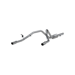 MBRP Aluminized Steel 2.5" Cat Back Dual Split Rear for 2009-2013 Chevrolet/GMC 1500 4.8/ 5.3/ 6.0L RC/ EC/ CC, Excludes Extended Cab 8 ft Bed. - S5058AL