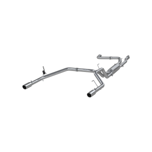 MBRP T409 Stainless Steel 2.5" Cat Back Dual Split Rear for 2004-2015 Nissan Titan 5.6L, EC/CC - excludes 159.4" long wheelbase - S5402409