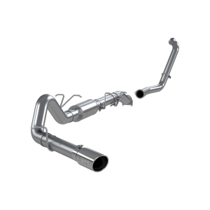 MBRP Aluminized Steel 4" Turbo Back Single Side Exit (Retains Factory Cat) for 2003-2007 Ford F-250/350 6.0L; EC/CC - S6206AL