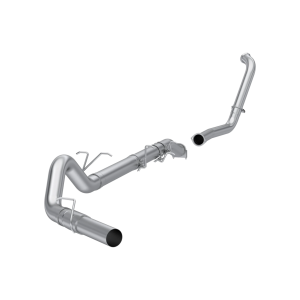 MBRP Aluminized Steel 4" Turbo Back Single Side Exit (Retains Factory Cat) - No Muffler for 2003-2007 Ford F-250/350 6.0L, EC/CC - S6206PLM