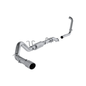 MBRP T409 Stainless Steel 4" Turbo Back Single Side Exit (Retains Factory Cat) for 2003-2007 Ford F-250/350 6.0L; EC/CC - S6206409