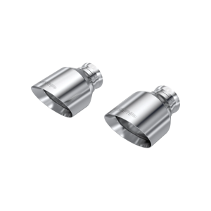 MBRP Tips, 3" ID, 5" OD Out, 8" Length, Angle Cut, Dual Wall, sold in pairs for Dodge (2018-26) Durango - SRT/Hellcat, 6.2L, 6.4L, T304 Stainless