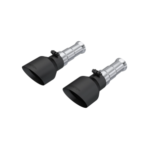 MBRP Tips, 5" OD Dual Wall Angle Cut, Sold in Pairs for Ram (2019-24) 1500 Classic 5.7L Hemi, Black-Coated