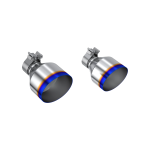 MBRP Burnt End Tip, 2.125" ID, 5" OD Out, 7.25" Length, Single Wall Angle Cut, Sold In Pairs for Subaru/Toyota (2017-25) BRZ/GR86, T304 Stainless
