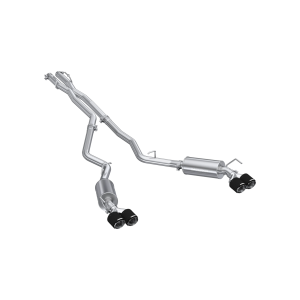 MBRP Cat-Back Exhaust for Ford/Lincoln (2020-26) Explorer ST/Platinum/King Ranch, Lincoln Aviator, 3.0L EcoBoost, 2.5" Dual Rear, Quad Carbon Fiber Tips, T304 Stainless