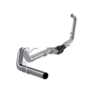 MBRP Aluminized Steel 4" Turbo Back Single Side Exit - No Muffler (Retains Factory Cat) for 2003-2007 Ford F-250/350 6.0L, EC/CC - S6212PLM