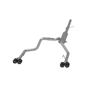 MBRP 3.0" Cat-Back Exhaust for Chevy/GMC (2019-26) 1500 Silverado/Sierra, 5.3L, 2.5" Dual Split Rear, Quad Carbon Fiber Tips, T304 Stainless