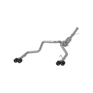 MBRP 3.0" Cat-Back Exhaust for Chevy/GMC (2022) 1500 Silverado/Sierra, 6.2L (LTD/Limited), 2.5" Dual Split Rear, Quad Carbon Fiber Tips, T304 Stainless