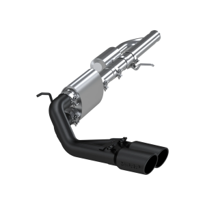 MBRP 3" Cat Back Exhaust for Chevy/GMC (2019) 1500 Silverado/Sierra 4.3L V6, 5.3L V8 Limited (LD), Pre-Axle Dual Outlet, Black-Coated Aluminized