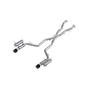 MBRP 3" Cat-Back Exhaust for Dodge (2011-26) Durango 5.7L, Dual Split Rear with Carbon Fiber Tips, Street Profile, T304 Stainless