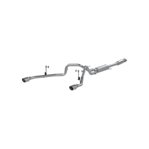 MBRP 3" Cat-Back Exhaust for Ford (2021-26) F-150 2.7L/3.5L EcoBoost, 5.0L, 2.5" Dual Split Rear, Aluminized