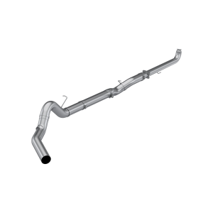 MBRP Aluminized Steel, 5" Downpipe-Back, Single Side Exit - No Muffler for 2001-2004 Chevrolet/GMC 2500/ 3500 6.6L Duramax, EC/CC