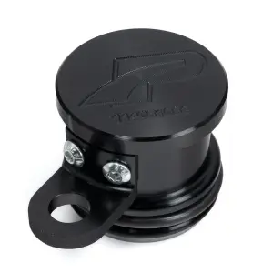 PPE Engine Oil Fill Delete Plug for Chevy/GMC (2001-19) 6.6L Duramax (Black)