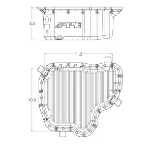 Pacific Performance Engineering - PPE Heavy-Duty Cast Aluminum Engine Oil Pan for Chevy/GMC (2011-16) 6.6L Duramax (Raw) - Image 7