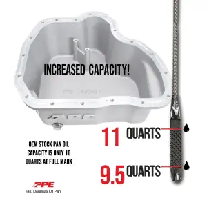 Pacific Performance Engineering - PPE Heavy-Duty Cast Aluminum Engine Oil Pan for Chevy/GMC (2011-16) 6.6L Duramax (Black) - Image 6