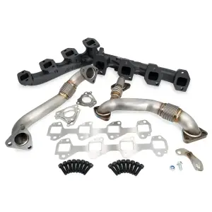Pacific Performance Engineering - PPE High-Flow Exhaust Manifold and Up-Pipe Kit for Chevy/GMC (2002-04 (CA LB7)) 6.6L Duramax (Black Ceramic Coating) - Image 1
