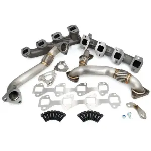 Pacific Performance Engineering - PPE High-Flow Exhaust Manifold and Up-Pipe Kit for Chevy/GMC (2002-04 (CA LB7)) 6.6L Duramax (Black Ceramic Coating) - Image 3