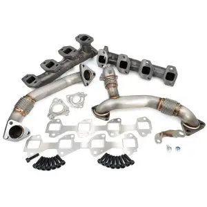 PPE High-Flow Exhaust Manifold and Up-Pipe Kit for Chevy/GMC (2011-16) 6.6L Duramax (Raw)