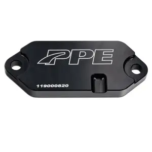 Pacific Performance Engineering - PPE Coolant Block-Off Plate for Chevy/GMC (2001-26) 6.6L Duramax (Billet Aluminum, Black) - Image 1