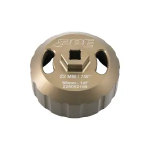 PPE Hard Anodized Billet Aluminum Oil Filter Socket for Nissan (2004-15) 5.6L Titan / (199-04) 3.3L Frontier (68mm 14F)