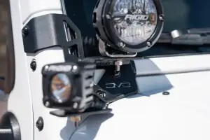 DV8 Offroad - DV8 Offroad Dual Pod Light Mounts for Jeep (2007-18) Wrangler JK - Image 6