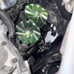H&S Motorsports - H&S Motorsports Billet Fuel Filter Cap Set for Ram (2025-26) 6.7L Cummins (Complete 2-Cap Set, Green Anodized) - Image 3