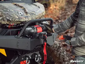 SuperATV - SuperATV Winch Mounting Plate for Yamaha (2016-26) Grizzly (w/ 3500 lb Winch) - Image 5