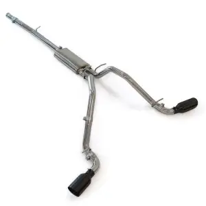 Pacific Performance Engineering - PPE Cat-Back Exhaust System Dual Exit for Chevy/GMC (2009-13) 4.8L/5.3L V8 1500 (Black Ceramic Coated Tips, Polished Tubes Finish) - Image 3