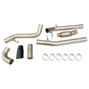 Pacific Performance Engineering - PPE 304 Stainless Steel DPF-Back Performance Exhaust Kit - Single Exit for Chevy/GMC (2020-22) 3.0L Duramax (Raw Tubes, Black Ceramic Coated Tips) - Image 2