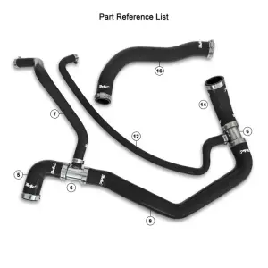Pacific Performance Engineering - PPE Performance Silicone Upper and Lower Coolant Hose Kit for Chevy/GMC (2001-05) 6.6L Duramax (Black) - Image 5