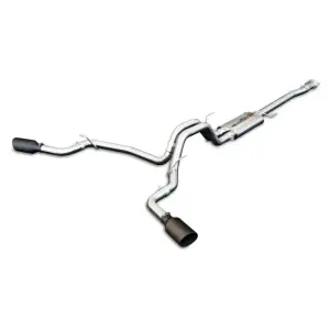 Pacific Performance Engineering - PPE Twin Turbo and 5.0L V8 Cat-Back Exhaust System Dual Exit for Ford (2015-20) 2.7L/3.5L V6 F-150 (Black Ceramic Coated Tips, Polished Tubes) - Image 3