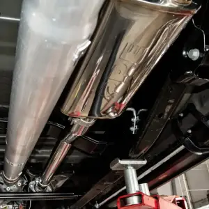 Pacific Performance Engineering - PPE Twin Turbo and 5.0L V8 Cat-Back Exhaust System Dual Exit for Ford (2015-20) 2.7L/3.5L V6 F-150 (Black Ceramic Coated Tips, Polished Tubes) - Image 8