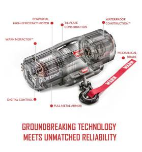 Warn - Warn AXON 35 POWERSPORT WINCH, 3500 lbs (Synthetic Rope) - Image 4