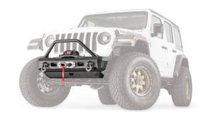 Warn - Warn Elite Stubby Front Winch Bumper with Grille Guard Tube for Jeep (2018-26) Wrangler JL & (2020-26) Gladiator JT - Image 2