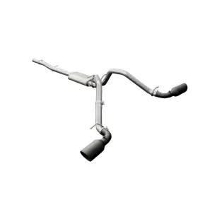 Pacific Performance Engineering - PPE Cat-Back Exhaust System Dual Exit for Chevy/GMC (2014-19) 5.3L V8 1500 (Black Ceramic Coated Tips, Polished Tubes Finish) - Image 2