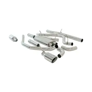 Pacific Performance Engineering - PPE Cat-Back Exhaust System Dual Exit for Chevy/GMC (2014-19) 5.3L V8 1500 (Black Ceramic Coated Tips, Raw Tubes Finish) - Image 3
