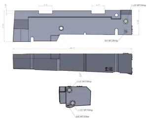 S&B - S&B 20 Gallon Fresh/Grey Water Tank for Ford (2015-25) Transit (Passenger Side Undercarriage, 148" & 148" EXT Wheelbase) - Image 3