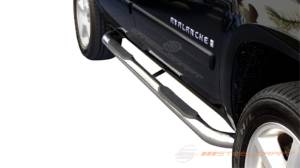 Steelcraft 3" Round Side Bars for Ford (1999-16) F-250/350 & (08-16) F-450 Crew Cab (Stainless)
