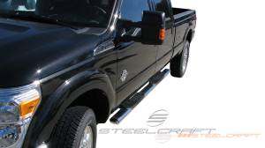 Steelcraft 5" Oval Side Bars for Ford (1999-16) F-250/350 & (08-16) F-450 Crew Cab (Black)