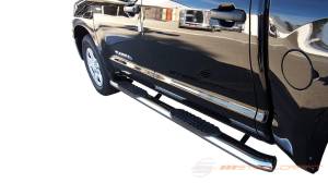Steelcraft 5" Oval Premium Side Bars for Toyota (2007-21) Tundra CrewMax (Stainless)