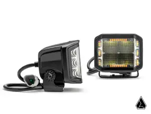 SuperATV - SuperATV Assault Industries 3" LED Pod Lights for Can-Am (2017-24) Maverick X3 / Polaris (2008-24) RZR (Amber + White Lights) - Image 1
