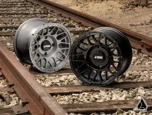 SuperATV - SuperATV Assault Industries Hellfire Wheels w/ Innerlock Technology for Polaris (2022-26) RZR Pro R / RZR Turbo R, 5/4.5 Bolt Pattern, 7" Wheel Width (Matte Titanium) - Image 3