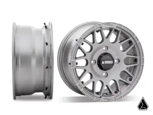 SuperATV - SuperATV Assault Industries Hellfire Wheels w/ Innerlock Technology for Polaris (2022-26) RZR Pro R / RZR Turbo R, 5/4.5 Bolt Pattern, 7" Wheel Width (Matte Titanium) - Image 5