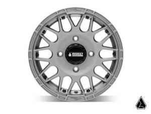 SuperATV - SuperATV Assault Industries Hellfire Wheels with Innerlock Technology for Polaris (2022-26) RZR Pro R/4, Turbo R/4, 15" Wheels, 10" wide, 5/4.5 (Matte Titanium) - Image 1