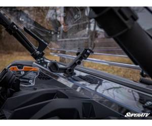 SuperATV - SuperATV Flip Windshield for Can-Am (2017-26) Maverick X3 (Scratch Resistant Polycarbonate - Clear) - Image 4