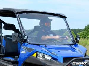 SuperATV - SuperATV Flip Windshield for Polaris (2017) Ranger XP 1000 (Standard Cab, Scratch Resistant Polycarbonate - Clear) - Image 3