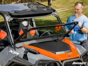 SuperATV - SuperATV Flip-Down Glass Windshield for Polaris (2020-26) General XP 1000 (w/ Driver's Side Wiper) - Image 5
