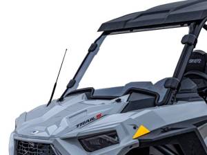SuperATV - SuperATV Full Windshield for Polaris (2021-26) RZR Trail S 900 (Scratch Resistant Polycarbonate - Clear) - Image 1